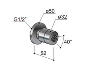 Hotbath Mate Opbouw bodyjet rond