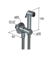 Hotbath Mate KHDS knijphanddoucheset 150 cm met houder en stopkraan
