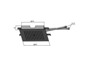 Hotbath Mate M148 inbouw hoofddouche vierkant 38x38 cm met waterpilaar