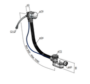 Hotbath Mate Badoverloop-vulcombinatie