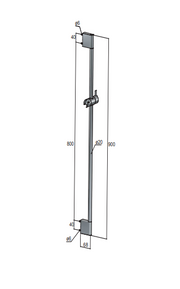 Hotbath Mate ABS Glijstang