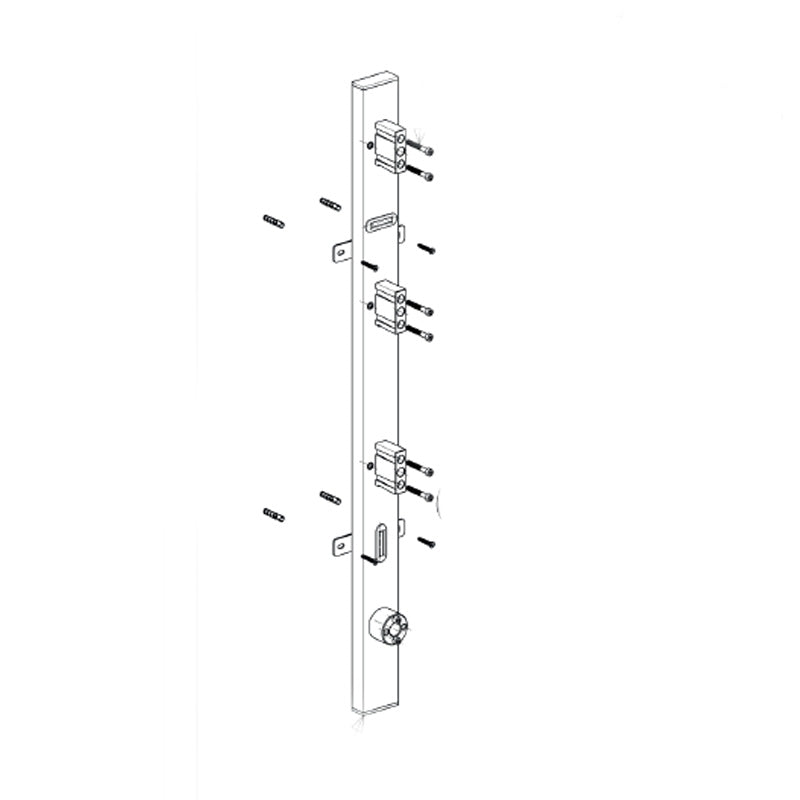 Hotbath &MORE inbouwelement voor SQUARE 3 rails en switch - MBASES4