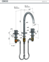 Hotbath Cobber CB033 wastafelkraan - geborsteld nikkel