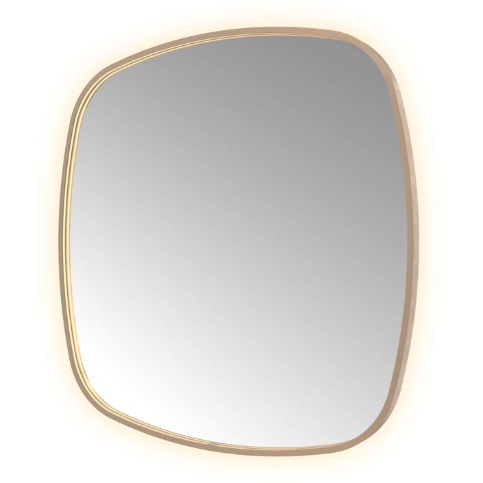 Hotbath Spiegel in aluminium frame / contour incl direct & indirect LED, spiegelverwarming, color changing, dimbaar, dottless, met afstandsbediening