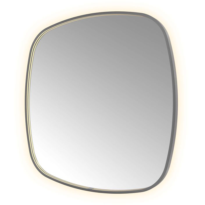 Hotbath Spiegel in aluminium frame / contour incl direct & indirect LED, spiegelverwarming, color changing, dimbaar, dottless, met afstandsbediening