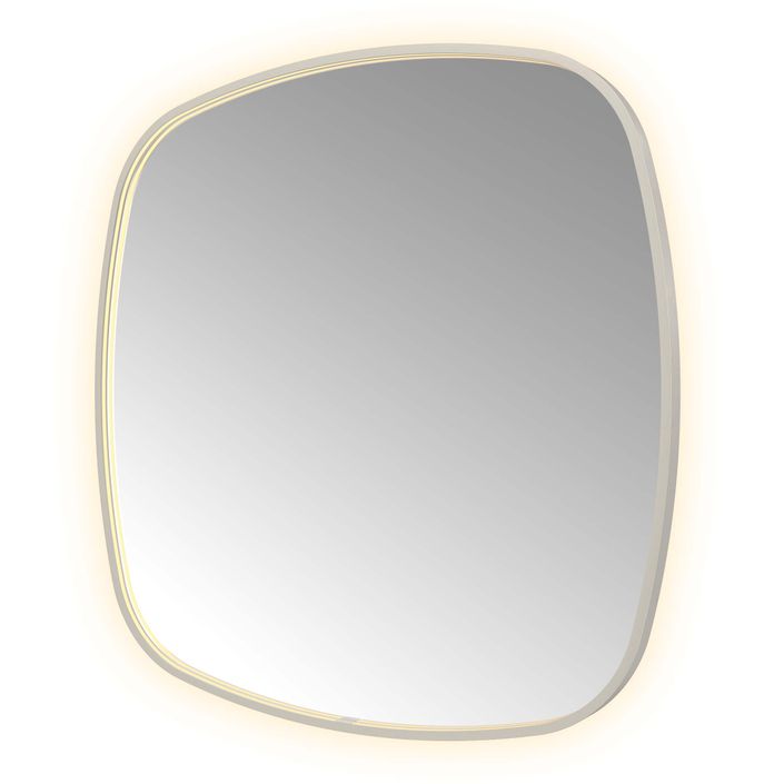 Hotbath Spiegel in aluminium frame / contour incl direct & indirect LED, spiegelverwarming, color changing, dimbaar, dottless, met afstandsbediening