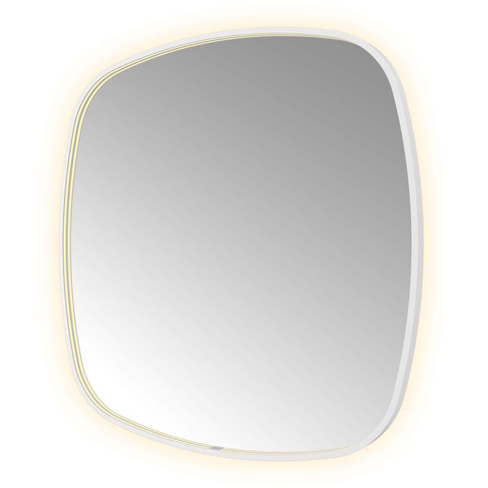 Hotbath Spiegel in aluminium frame / contour incl direct & indirect LED, spiegelverwarming, color changing, dimbaar, dottless, met afstandsbediening