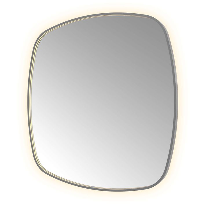 Hotbath Spiegel in aluminium frame / contour incl direct & indirect LED, spiegelverwarming, color changing, dimbaar, dottless, met afstandsbediening