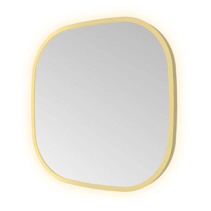 Hotbath Spiegel in aluminium frame / contour incl indirect LED, color changing, dimbaar, dottless, met afstandsbediening
