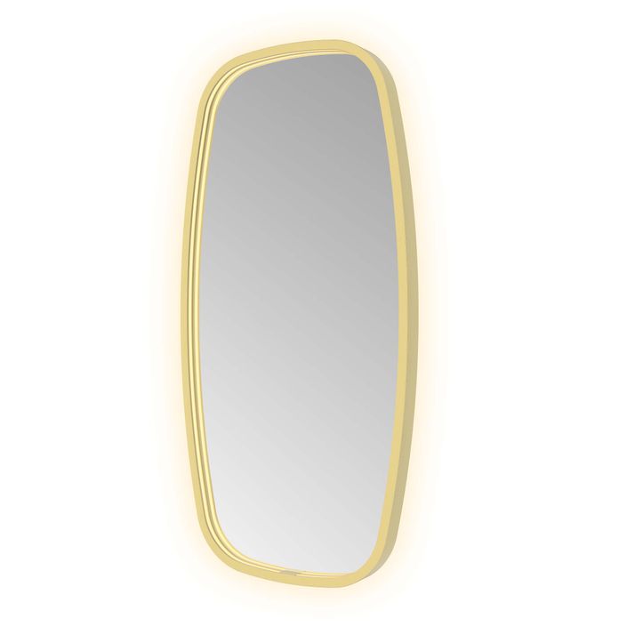 Hotbath Spiegel in aluminium frame / contour incl direct & indirect LED, spiegelverwarming, color changing, dimbaar, dottless, met afstandsbediening