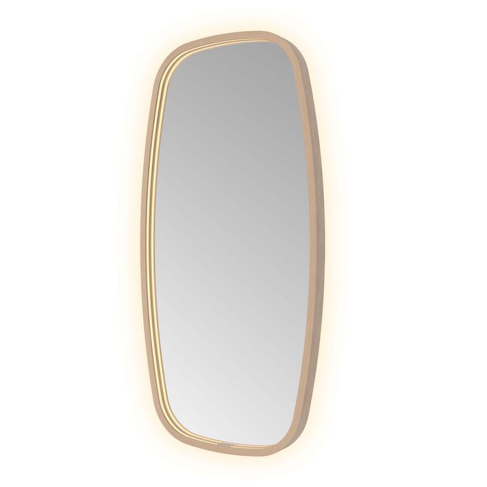 Hotbath Spiegel in aluminium frame / contour incl direct & indirect LED, spiegelverwarming, color changing, dimbaar, dottless, met afstandsbediening