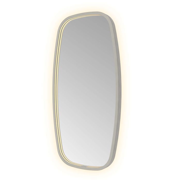 Hotbath Spiegel in aluminium frame / contour incl direct & indirect LED, spiegelverwarming, color changing, dimbaar, dottless, met afstandsbediening
