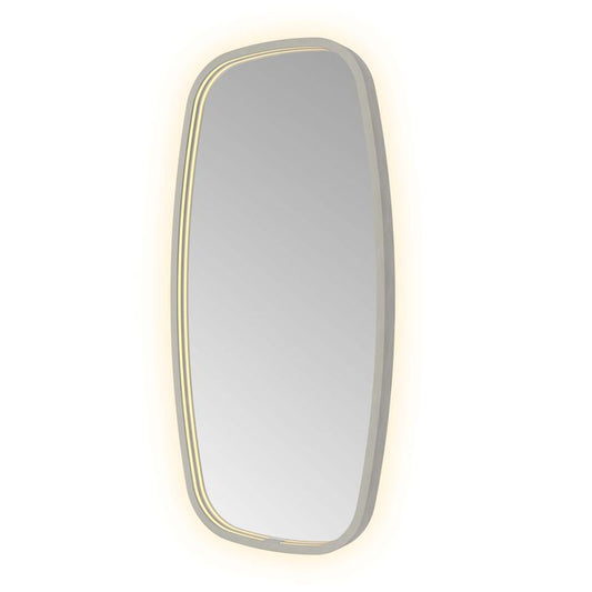 Hotbath Spiegel in aluminium frame / contour incl direct & indirect LED, spiegelverwarming, color changing, dimbaar, dottless, met afstandsbediening