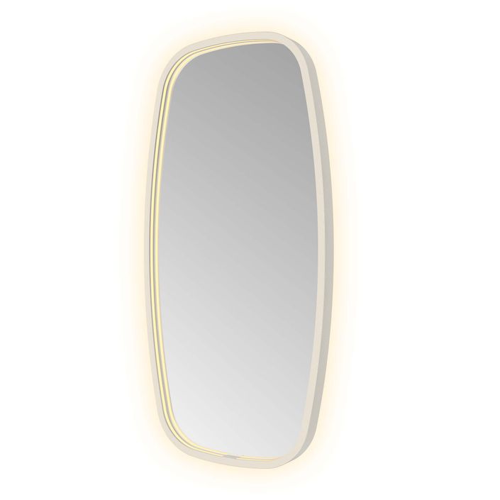 Hotbath Spiegel in aluminium frame / contour incl direct & indirect LED, spiegelverwarming, color changing, dimbaar, dottless, met afstandsbediening