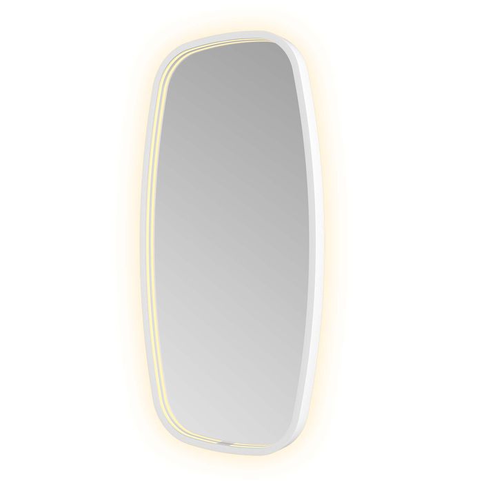 Hotbath Spiegel in aluminium frame / contour incl direct & indirect LED, spiegelverwarming, color changing, dimbaar, dottless, met afstandsbediening