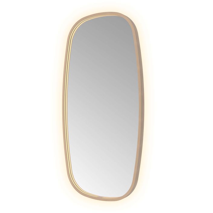 Hotbath Spiegel in aluminium frame / contour incl direct & indirect LED, spiegelverwarming, color changing, dimbaar, dottless, met afstandsbediening