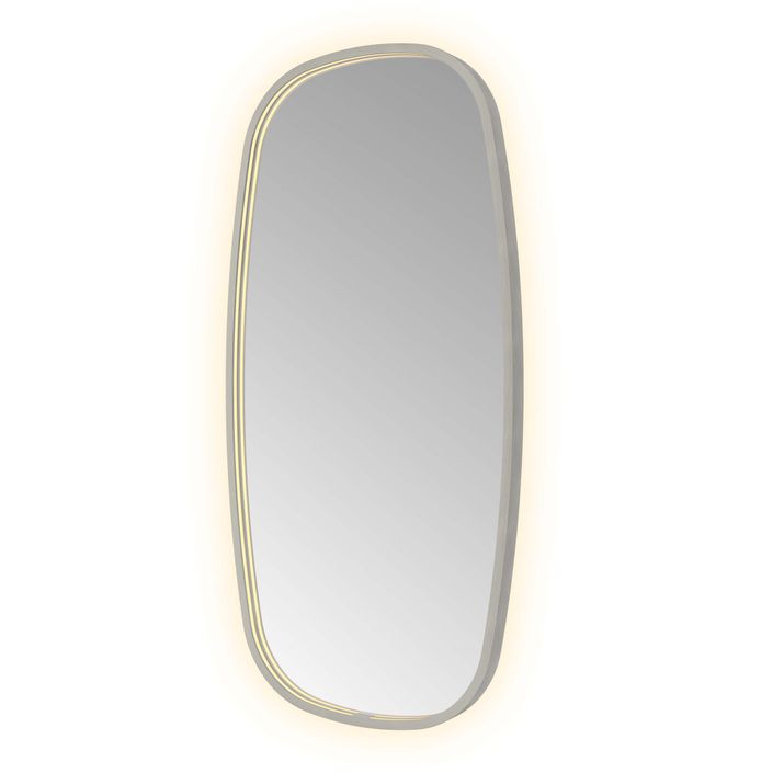 Hotbath Spiegel in aluminium frame / contour incl direct & indirect LED, spiegelverwarming, color changing, dimbaar, dottless, met afstandsbediening
