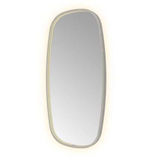 Hotbath Spiegel in aluminium frame / contour incl direct & indirect LED, spiegelverwarming, color changing, dimbaar, dottless, met afstandsbediening