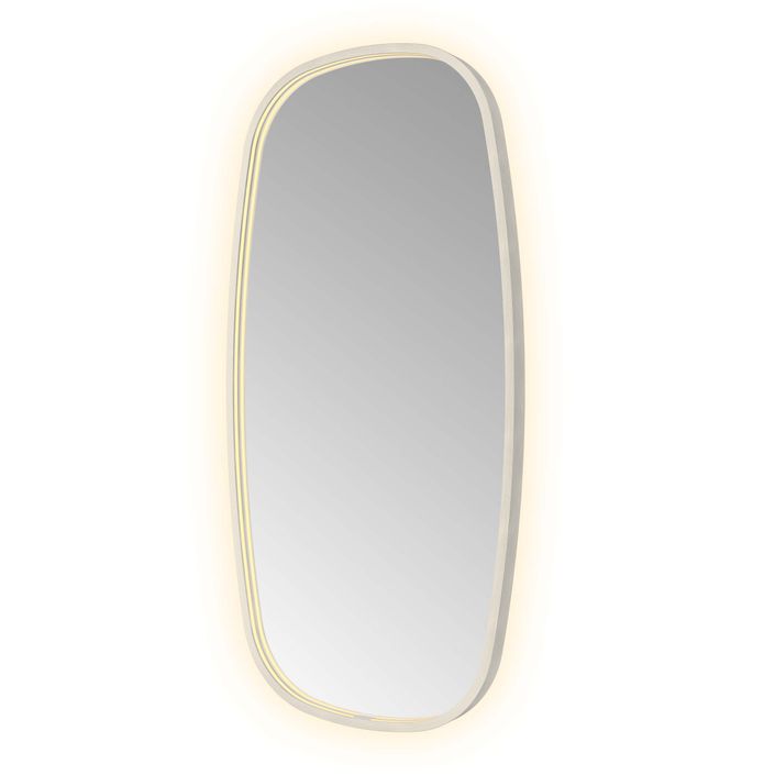 Hotbath Spiegel in aluminium frame / contour incl direct & indirect LED, spiegelverwarming, color changing, dimbaar, dottless, met afstandsbediening