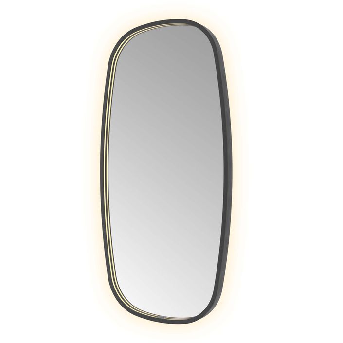 Hotbath Spiegel in aluminium frame / contour incl direct & indirect LED, spiegelverwarming, color changing, dimbaar, dottless, met afstandsbediening