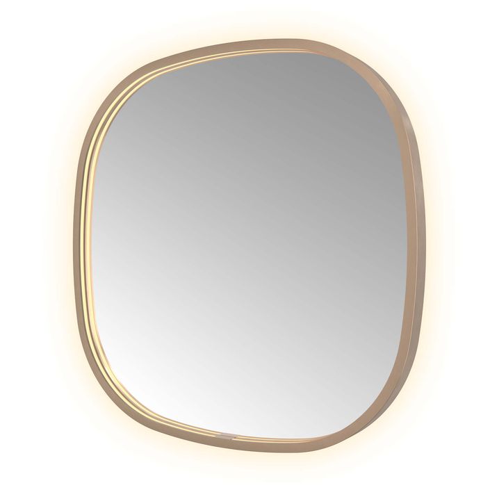 Hotbath Spiegel in aluminium frame / contour incl direct & indirect LED, spiegelverwarming, color changing, dimbaar, dottless, met afstandsbediening