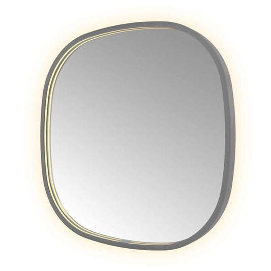 Hotbath Spiegel in aluminium frame / contour incl direct & indirect LED, spiegelverwarming, color changing, dimbaar, dottless, met afstandsbediening
