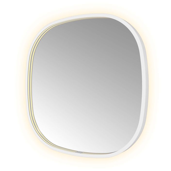 Hotbath Spiegel in aluminium frame / contour incl direct & indirect LED, spiegelverwarming, color changing, dimbaar, dottless, met afstandsbediening