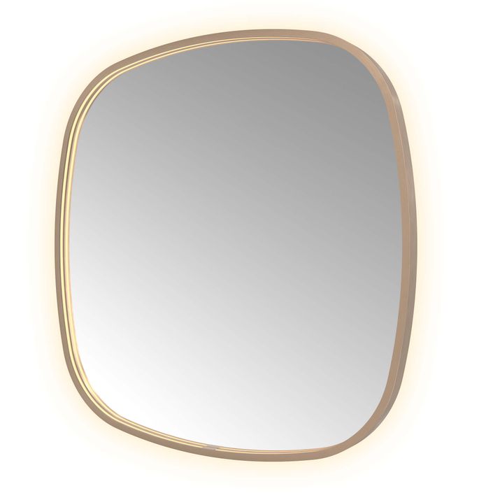 Hotbath Spiegel in aluminium frame / contour incl direct & indirect LED, spiegelverwarming, color changing, dimbaar, dottless, met afstandsbediening