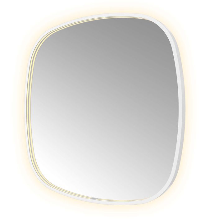 Hotbath Spiegel in aluminium frame / contour incl direct & indirect LED, spiegelverwarming, color changing, dimbaar, dottless, met afstandsbediening