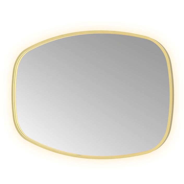 Hotbath Spiegel in aluminium frame / contour incl direct & indirect LED, spiegelverwarming, color changing, dimbaar, dottless, met afstandsbediening