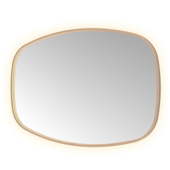 Hotbath Spiegel in aluminium frame / contour incl direct & indirect LED, spiegelverwarming, color changing, dimbaar, dottless, met afstandsbediening