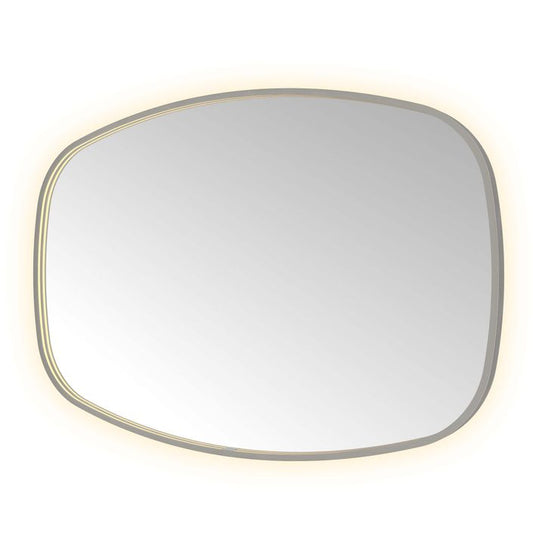 Hotbath Spiegel in aluminium frame / contour incl direct & indirect LED, spiegelverwarming, color changing, dimbaar, dottless, met afstandsbediening