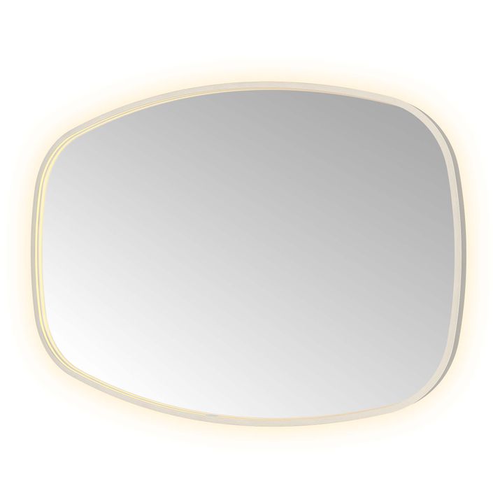Hotbath Spiegel in aluminium frame / contour incl direct & indirect LED, spiegelverwarming, color changing, dimbaar, dottless, met afstandsbediening