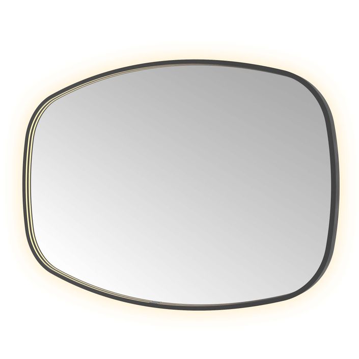 Hotbath Spiegel in aluminium frame / contour incl direct & indirect LED, spiegelverwarming, color changing, dimbaar, dottless, met afstandsbediening