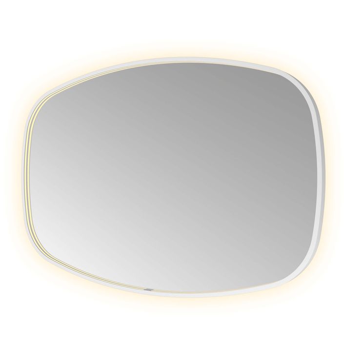 Hotbath Spiegel in aluminium frame / contour incl direct & indirect LED, spiegelverwarming, color changing, dimbaar, dottless, met afstandsbediening