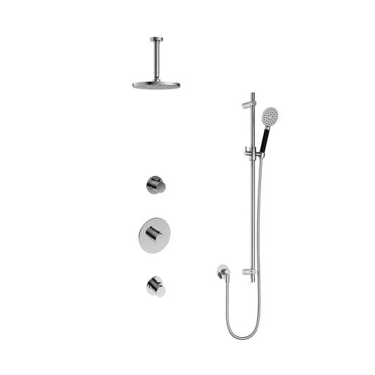 Hotbath Cobber IBS20 Inbouw Doucheset – 2 stopkranen, 15 cm plafondbuis en glijstang