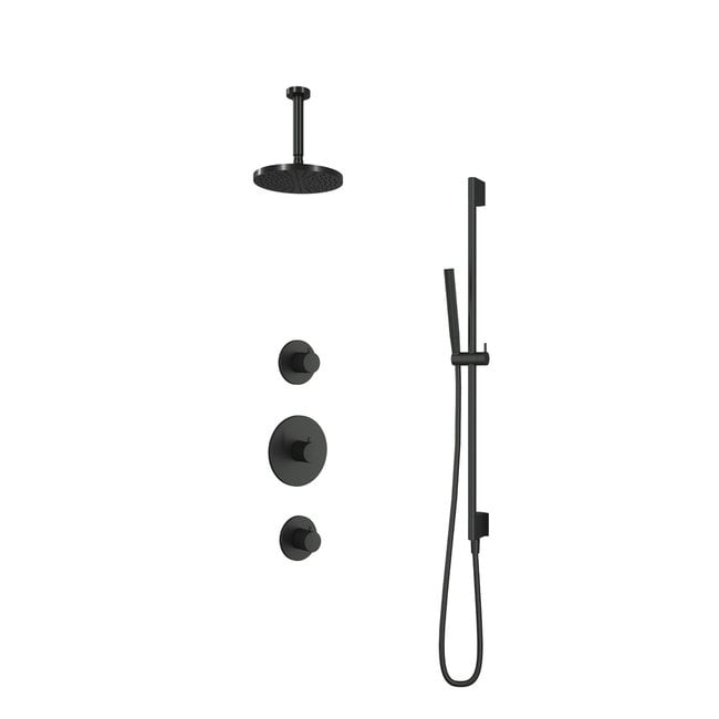 Hotbath Cobber IBS70 Inbouw Doucheset – 2 stopkranen, 30 cm plafondbuis, 30 cm hoofddouche en glijstang