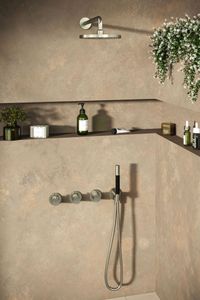 Hotbath Cobber IBS70 inbouw doucheset - ronde handdouche - 25cm hoofddouche - wandarm - glijstang - geborsteld messing pvd