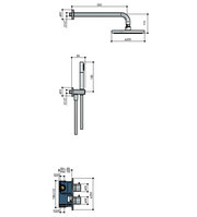 Hotbath Buddy IBS1A thermostatische inbouw doucheset met 2-weg omstel