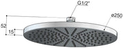 Hotbath M105 hoofddouche rond 25 cm