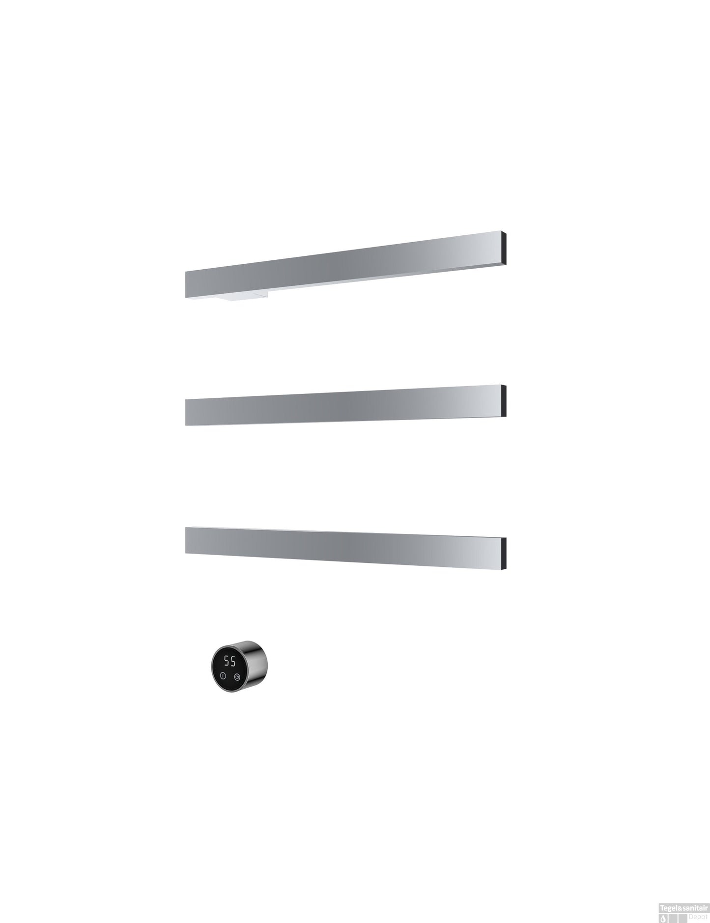 Hotbath set van 3 rails RAS50 SQUARE met separate schakelaar en inbouw element