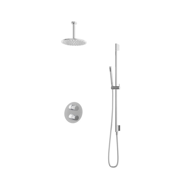 Hotbath Cobber IBS20A Inbouw Doucheset – 2-weg omstel, 15 cm plafondbuis en glijstang