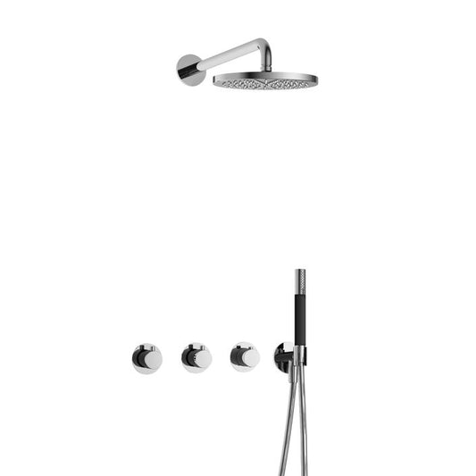 Hotbath Cobber Inbouw Doucheset IBS70 met 2 stopkranen, ronde handdouche en glijstang