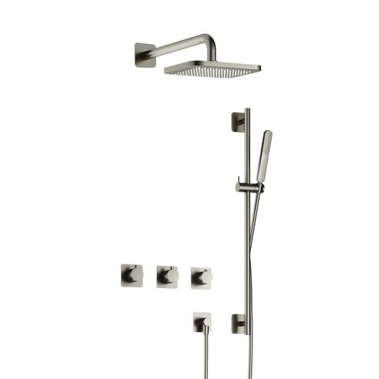 Hotbath Gal Complete thermostatische douche InBouw Set Gal met 2 stopkranen met Glijstang