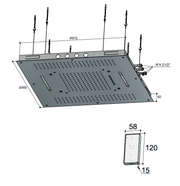 Hotbath Mate M173 inbouw hoofddouche vierkant 95x95 cm met LED