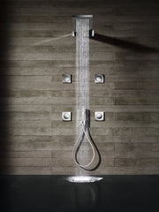 Hotbath Mate M193 wandhoofddouche 16,5x53.7 cm met regen- en watervalstraal