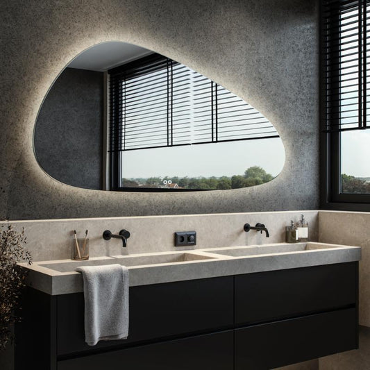 HIPP Design Voorraad spiegel organisch met indirecte LED verlichting rondom - SPV 13600