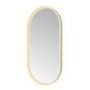 Hotbath Spiegel in aluminium frame / oval incl direct & indirect LED, spiegelverwarming, color changing, dimbaar, dottless, met afstandsbediening