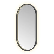 Hotbath Spiegel in aluminium frame / oval incl direct & indirect LED, spiegelverwarming, color changing, dimbaar, dottless, met afstandsbediening