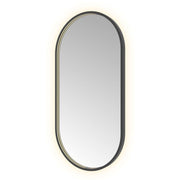 Hotbath Spiegel in aluminium frame / oval incl direct & indirect LED, spiegelverwarming, color changing, dimbaar, dottless, met afstandsbediening